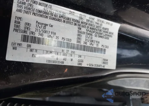 2015 Ford Focus Titanium from USA, damaged, VIN 1FADP3N29FL259950